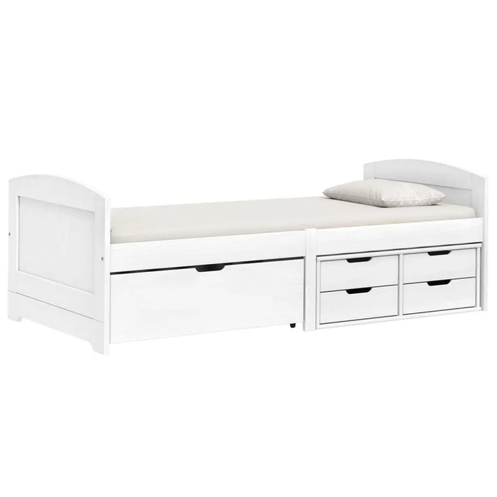 Day Bed with 5 Drawers "IRUN" in White 90 x 200cm - Little and Giant Explorers vidaXL