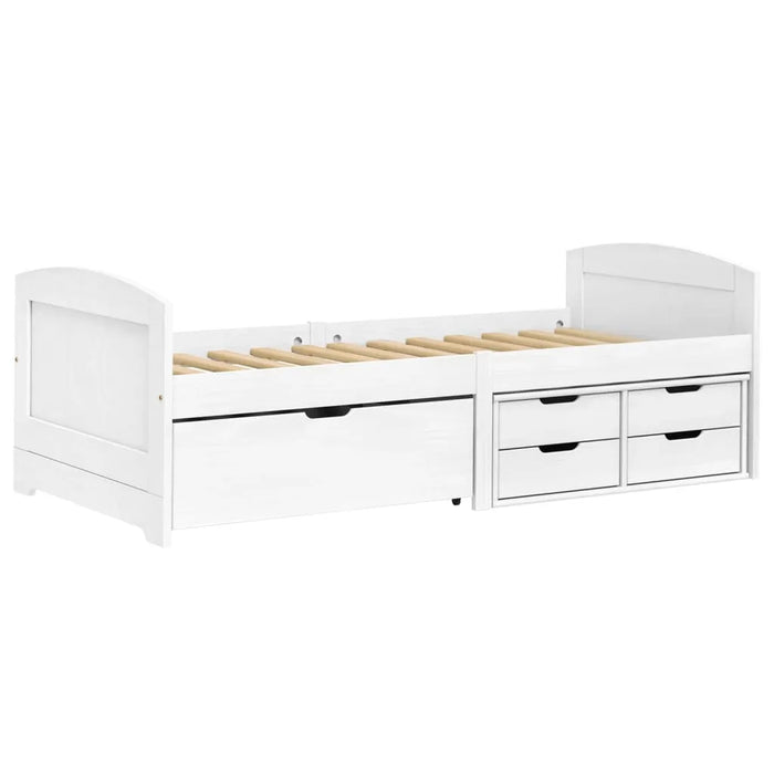 Day Bed with 5 Drawers "IRUN" in White 90 x 200cm - Little and Giant Explorers vidaXL