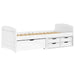 Day Bed with 5 Drawers "IRUN" in White 90 x 200cm - Little and Giant Explorers vidaXL