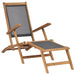 Deck Chair with Footrest in Solid Teak Wood - Little and Giant Explorers vidaXL