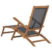 Deck Chair with Footrest in Solid Teak Wood - Little and Giant Explorers vidaXL