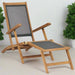 Deck Chair with Footrest in Solid Teak Wood - Little and Giant Explorers vidaXL