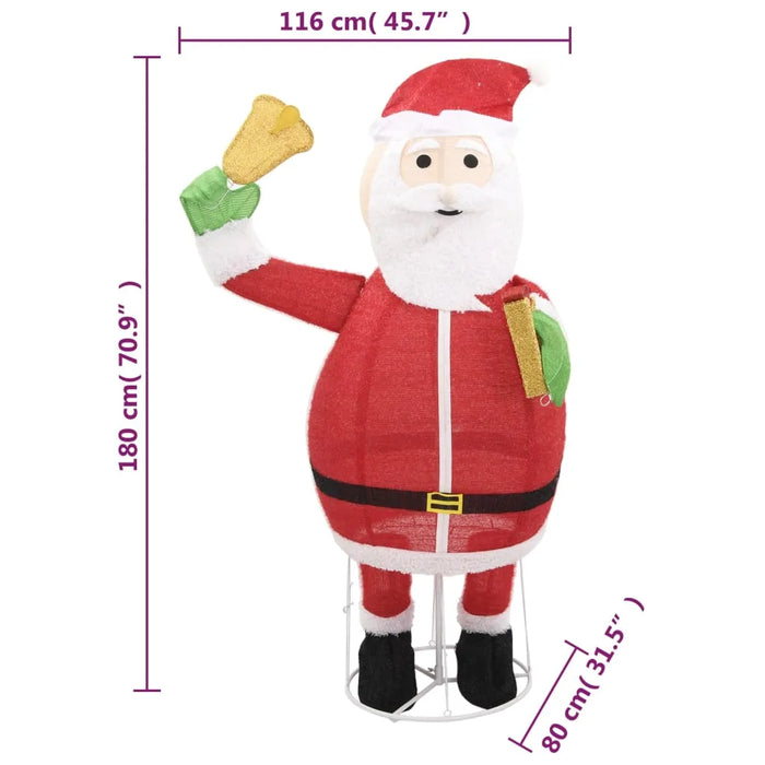 Decorative Christmas Santa Claus Figure with LED Lights 180cm - Little and Giant Explorers vidaXL