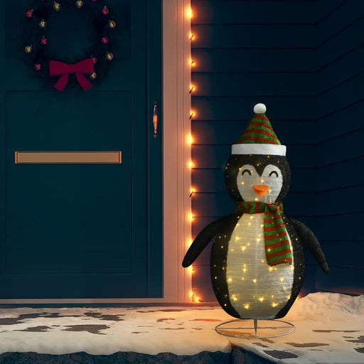 Decorative Christmas Snow Penguin Figure with LED Lights 120cm - Little and Giant Explorers vidaXL