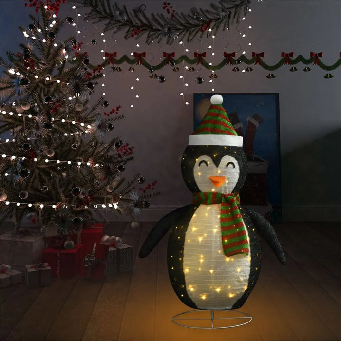 Decorative Christmas Snow Penguin Figure with LED Lights 120cm - Little and Giant Explorers vidaXL