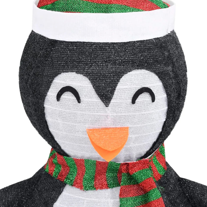 Decorative Christmas Snow Penguin Figure with LED Lights 120cm - Little and Giant Explorers vidaXL