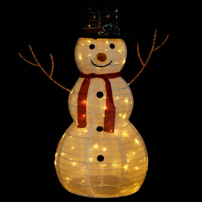 Decorative Christmas Snowman Figure with LED Lights 90cm - Little and Giant Explorers vidaXL