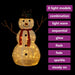 Decorative Christmas Snowman Figure with LED Lights 90cm - Little and Giant Explorers vidaXL