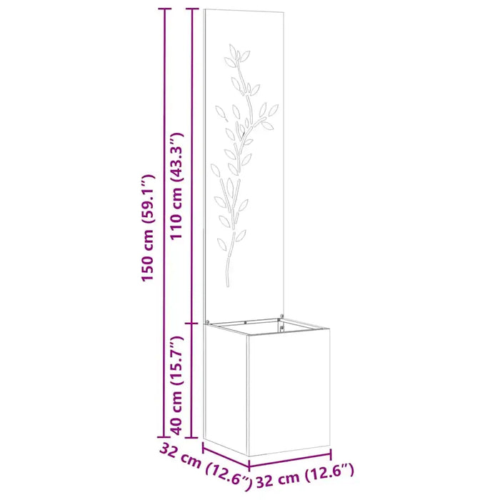 Decorative Garden Privacy Screen – Black | 140cm Height - Modern Matte Finish VIDAXL - Little and Giant Explorers vidaXL