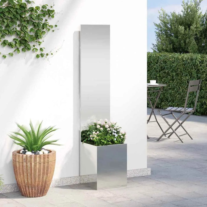 Decorative Garden Privacy Screen – Silver | 140cm Height - Modern Matte Finish VIDAXL - Little and Giant Explorers vidaXL