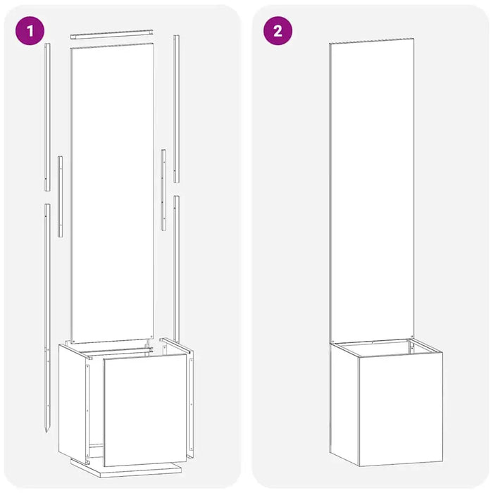 Decorative Garden Privacy Screen – Silver | 140cm Height - Modern Matte Finish VIDAXL - Little and Giant Explorers vidaXL