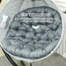 Hanging Egg Chair with Folding Basket in Grey - Little and Giant Explorers Outsunny