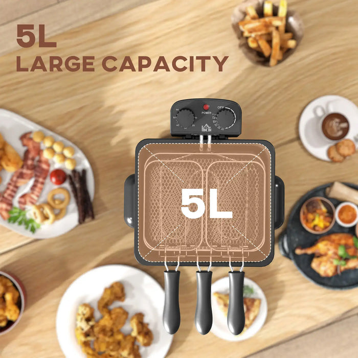 5L hot pot with food on a wooden table