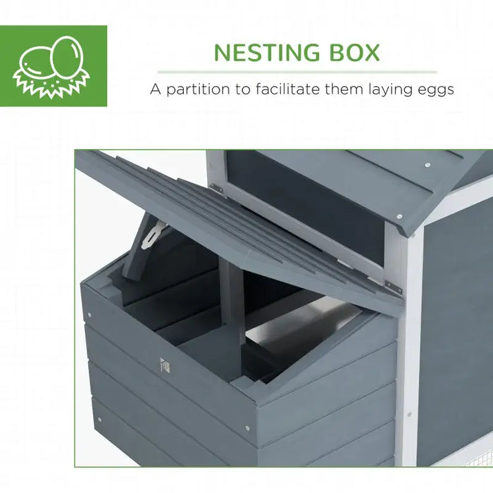 Deluxe Wooden Chicken Coop with Run – Nesting Box | Ramp and Weatherproof Paint PAWHUT - Little and Giant Explorers PawHut