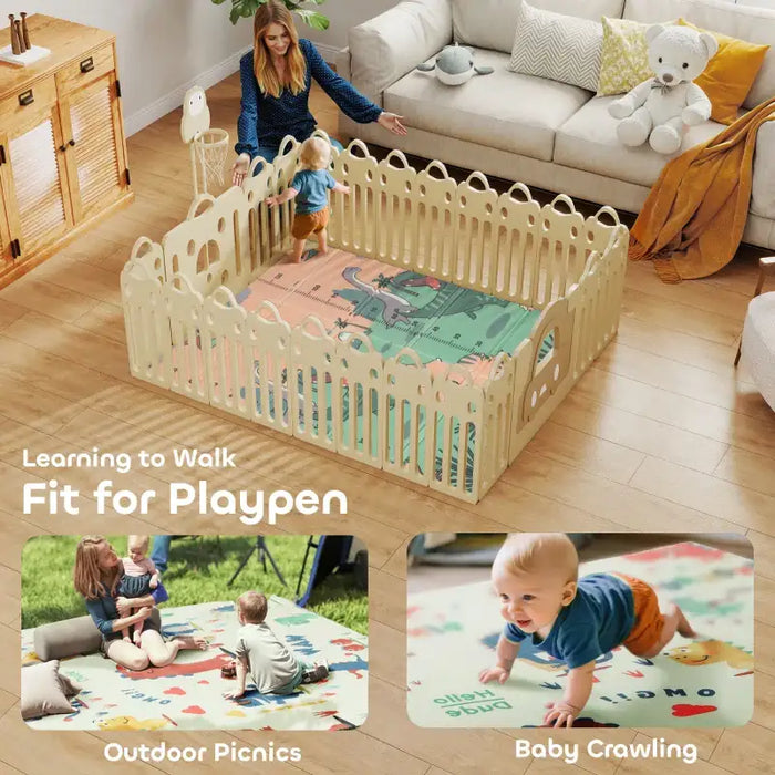 Dinosaur Baby Play Mat – Reversible Design | Foldable 2.57㎡ Coverage AIYAPLAY - Little and Giant Explorers AIYAPLAY