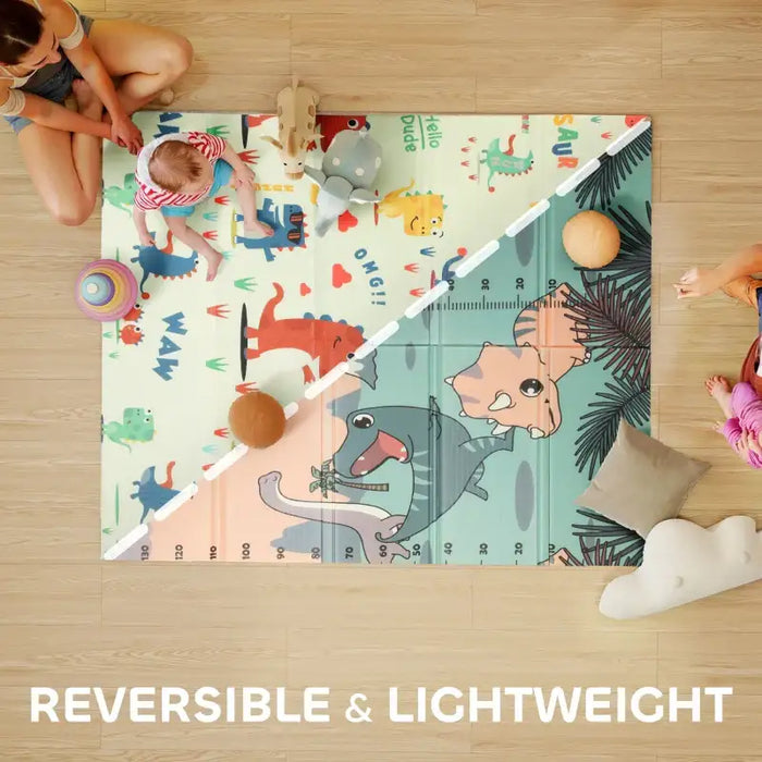 Dinosaur Baby Play Mat – Reversible Design | Foldable 2.57㎡ Coverage AIYAPLAY - Little and Giant Explorers AIYAPLAY