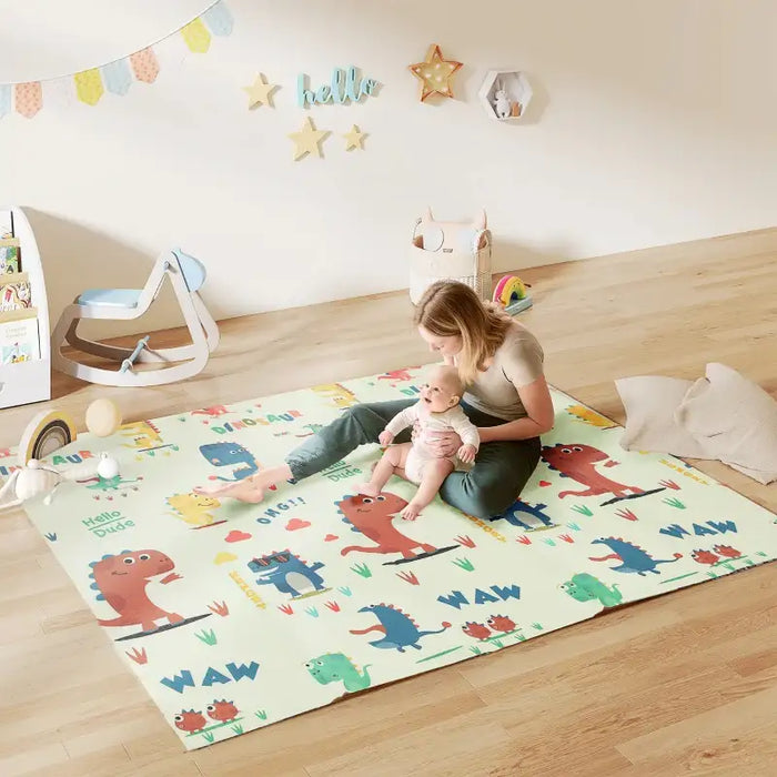 Dinosaur Baby Play Mat – Reversible Design | Foldable 3.45㎡ Coverage AIYAPLAY - Little and Giant Explorers AIYAPLAY