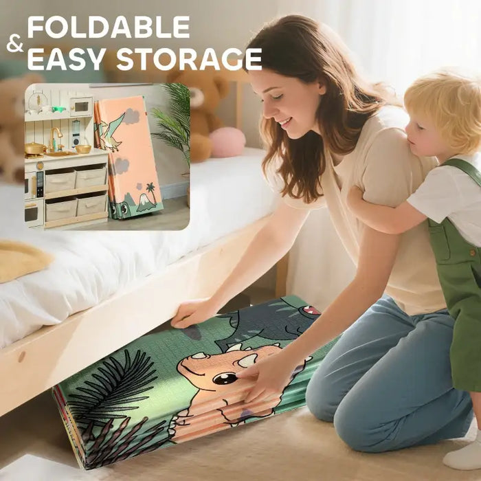 Dinosaur Baby Play Mat – Reversible Design | Foldable 3.45㎡ Coverage AIYAPLAY - Little and Giant Explorers AIYAPLAY