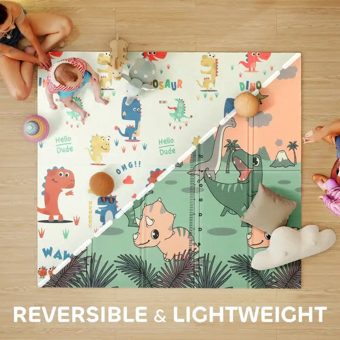 Dinosaur Baby Play Mat – Reversible Design | Foldable 3.45㎡ Coverage AIYAPLAY - Little and Giant Explorers AIYAPLAY