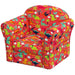 Kids Armchair with Dinosaur Print in Red - Little and Giant Explorers AIYAPLAY
