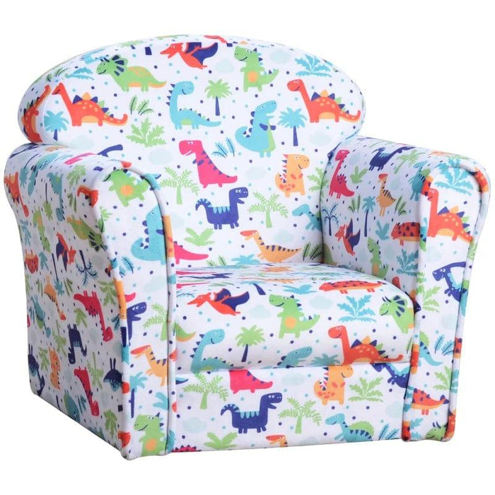 Dinosaur Pattern Children's Armchair - Little and Giant Explorers HOMCOM