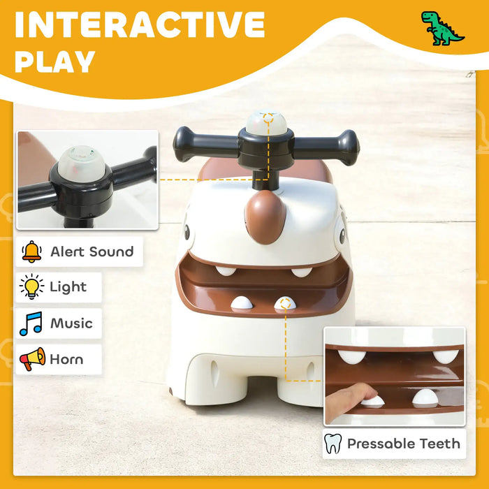 Children's toy with interactive features on a beige background