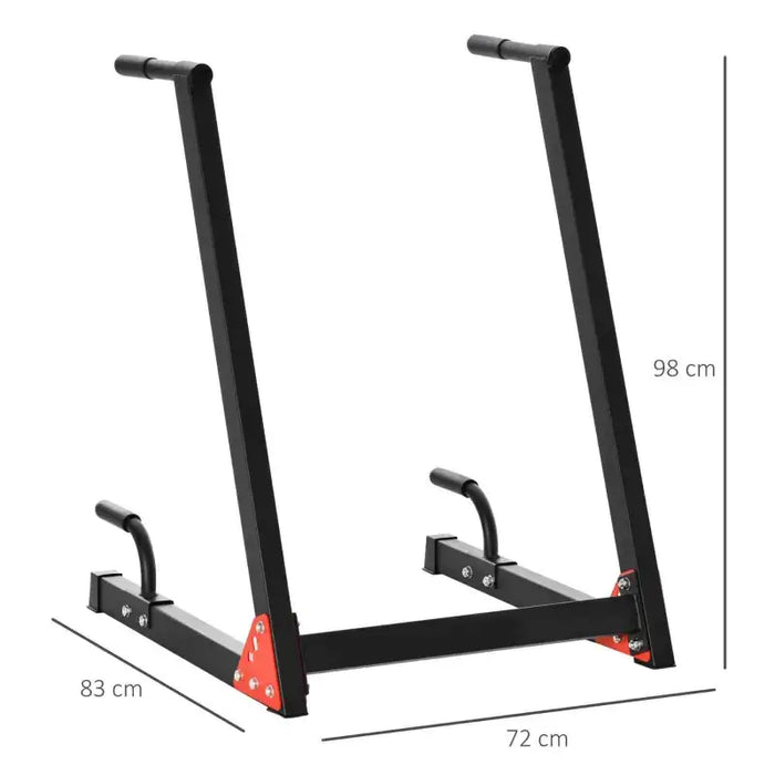 Dip Station – Steel Frame | Push-Up and Triceps Bar - 120kg Capacity HOMCOM - Little and Giant Explorers HOMCOM
