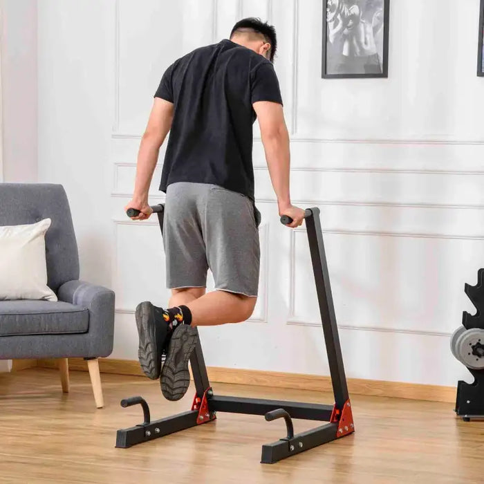 Dip Station – Steel Frame | Push-Up and Triceps Bar - 120kg Capacity HOMCOM - Little and Giant Explorers HOMCOM