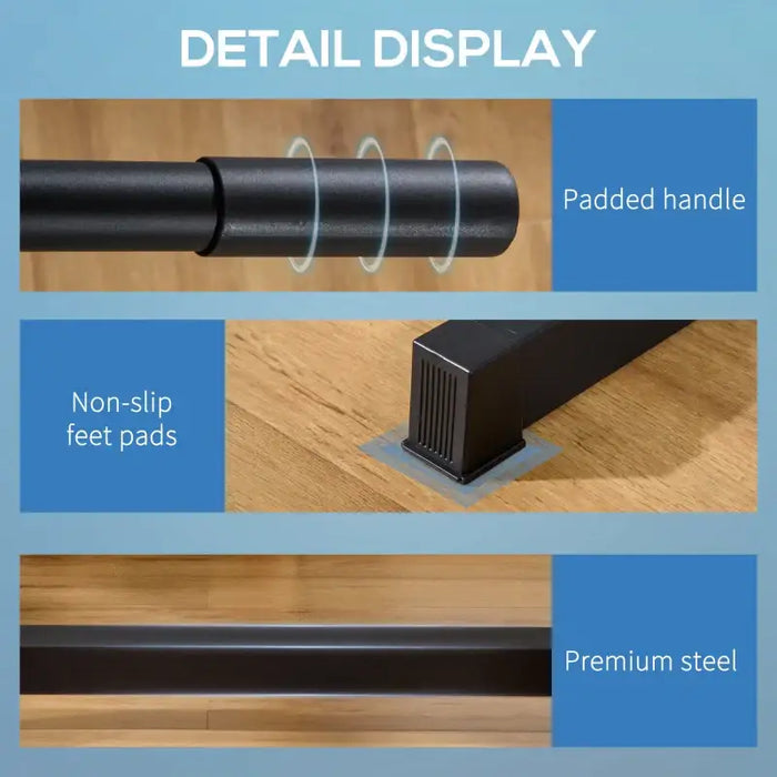 Dip Station – Steel Frame | Push-Up and Triceps Bar - 120kg Capacity HOMCOM - Little and Giant Explorers HOMCOM
