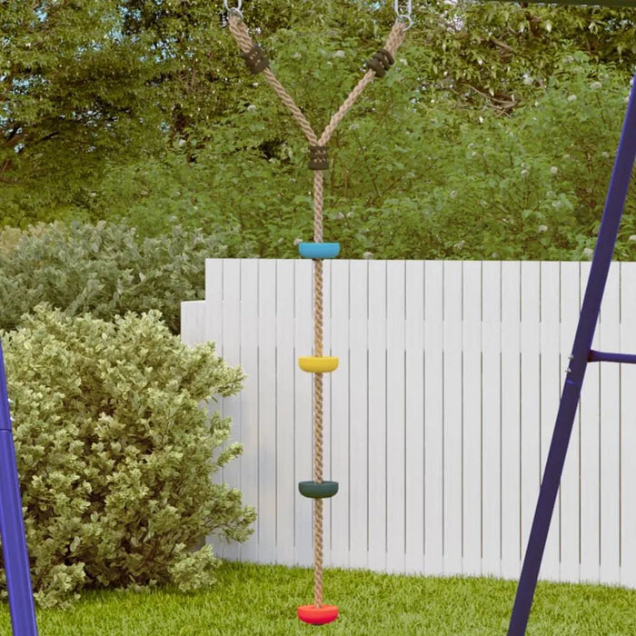 Disc Rope Swing for Kids with 4 Treads - Little and Giant Explorers vidaXL