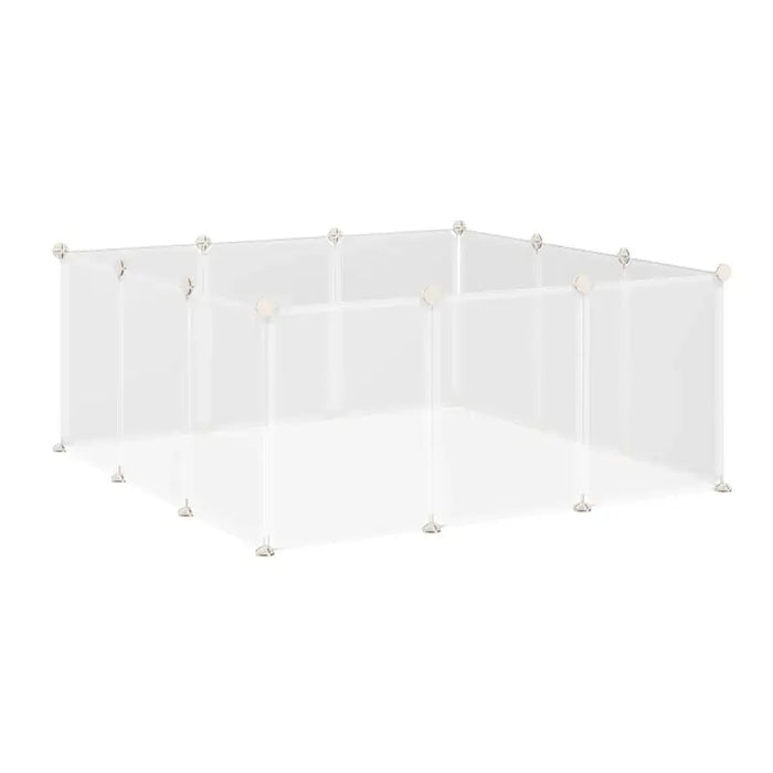 DIY Small Animal Cage Playpen - 12 Panels and Connectors | Modular C&C Playpen PAWHUT - Little and Giant Explorers PawHut