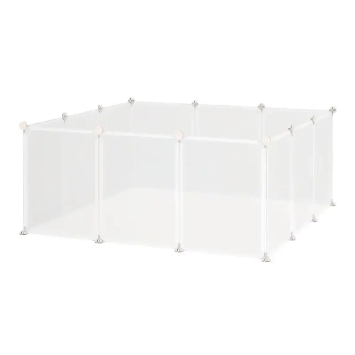 DIY Small Animal Cage Playpen - 12 Panels and Connectors | Modular C&C Playpen PAWHUT - Little and Giant Explorers PawHut