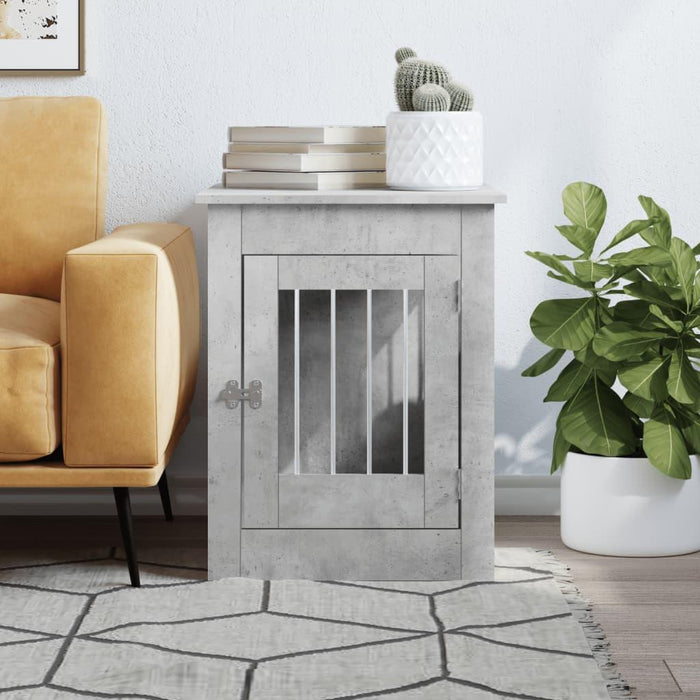 Dog Crate Furniture in Concrete Grey and Engineered Wood (55 x 80 x 68cm) - Little and Giant Explorers vidaXL