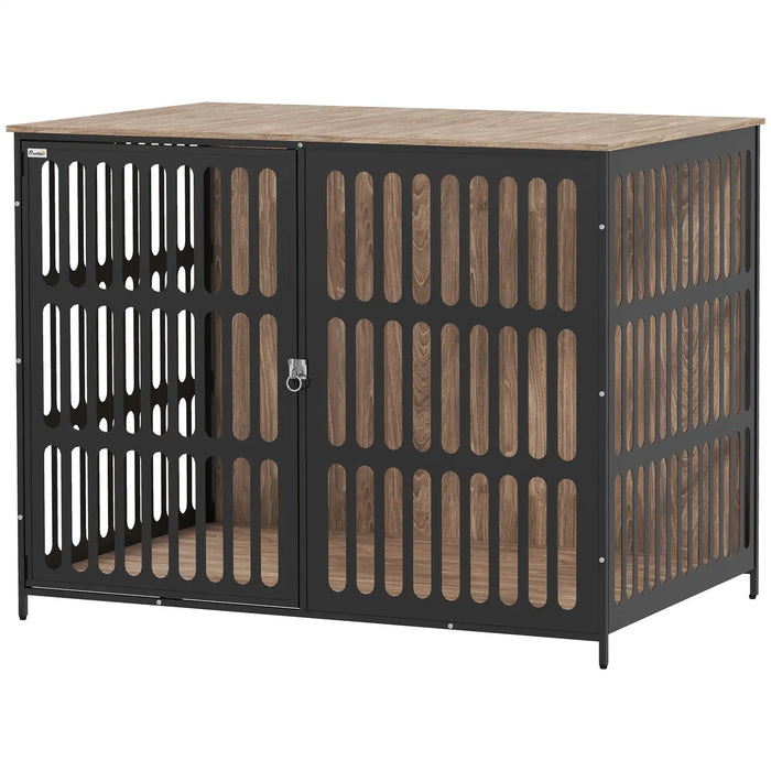 Dog Crate Furniture with Anti-Chew Resistant Mesh for Extra Large Dogs - Little and Giant Explorers PawHut