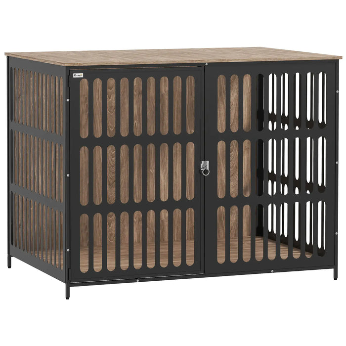 Dog Crate Furniture with Anti-Chew Resistant Mesh for Extra Large Dogs - Little and Giant Explorers PawHut
