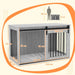 Dog Crate Furniture with Removable Cushion in Grey (73 x 118 x 60cm) - Little and Giant Explorers PawHut