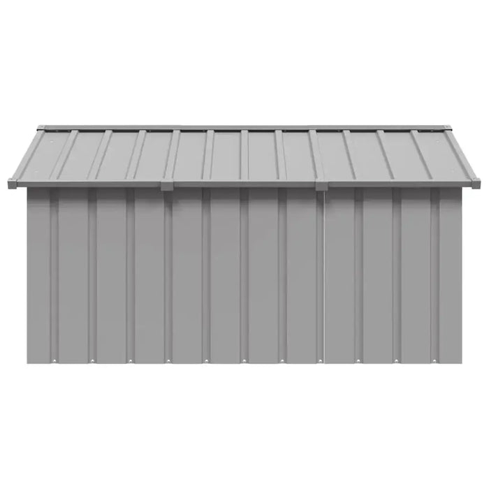 Anthracite galvanized steel outdoor dog house kennel with weather-resistant roof