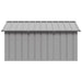 Anthracite galvanized steel outdoor dog house kennel with weather-resistant roof
