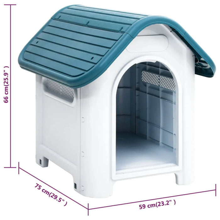 Dog House in Blue and White (59 x 75 x 66cm) - Little and Giant Explorers vidaXL