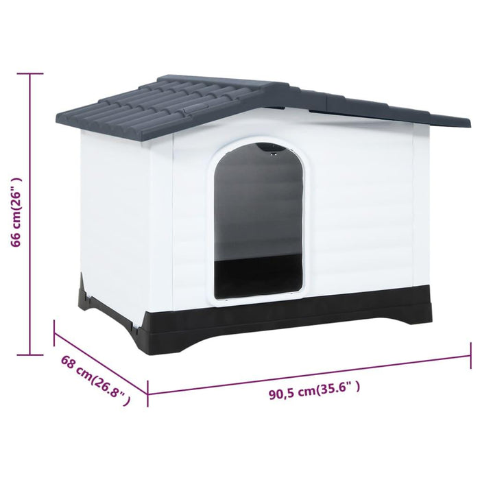 Dog House in Grey (90.5 x 68 x 66cm) - Little and Giant Explorers vidaXL