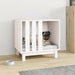 Dog House in White and Solid Wood Pine (60 x 45 x 57cm) - Little and Giant Explorers vidaXL