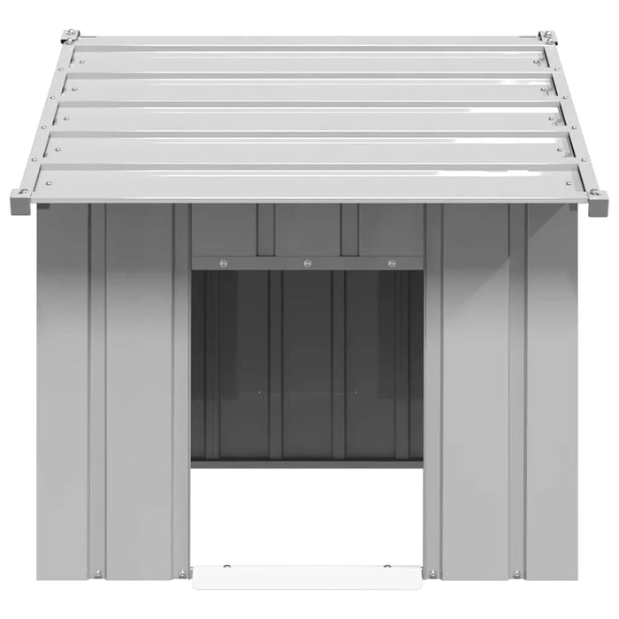 Dog House with Roof in Galvanised Steel (83 x 130 x 85cm) - Little and Giant Explorers vidaXL