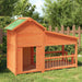 Dog Kennel in Brown and Solid Wood Pine (143 x 60.5 x 109cm) - Little and Giant Explorers vidaXL