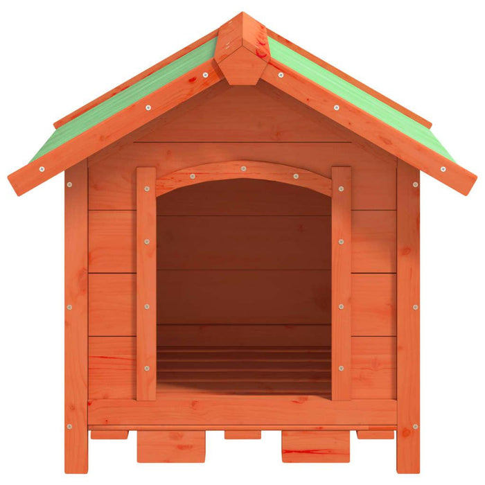 Dog Kennel in Brown and Solid Wood Pine (65 x 65 x 61.5cm) - Little and Giant Explorers vidaXL