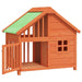 Dog Kennel in Brown and Solid Wood Pine (96 x 60.5 x 87cm) - Little and Giant Explorers vidaXL