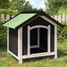 Dog Kennel in Grey and Solid Wood Pine (65 x 65 x 61.5cm) - Little and Giant Explorers vidaXL