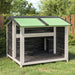 Dog Kennel in Grey and Solid Wood Pine (96 x 87 x 80.5cm) - Little and Giant Explorers vidaXL