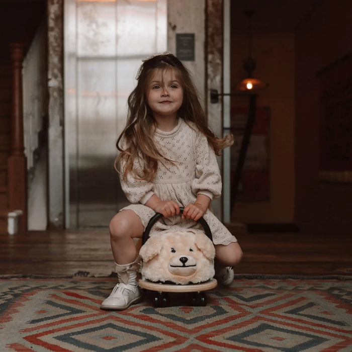 Dog Ride-On Toy | Plush Toddler Ride-On with Multi-Directional Castors WHEELYBUG - Little and Giant Explorers Wheelybug