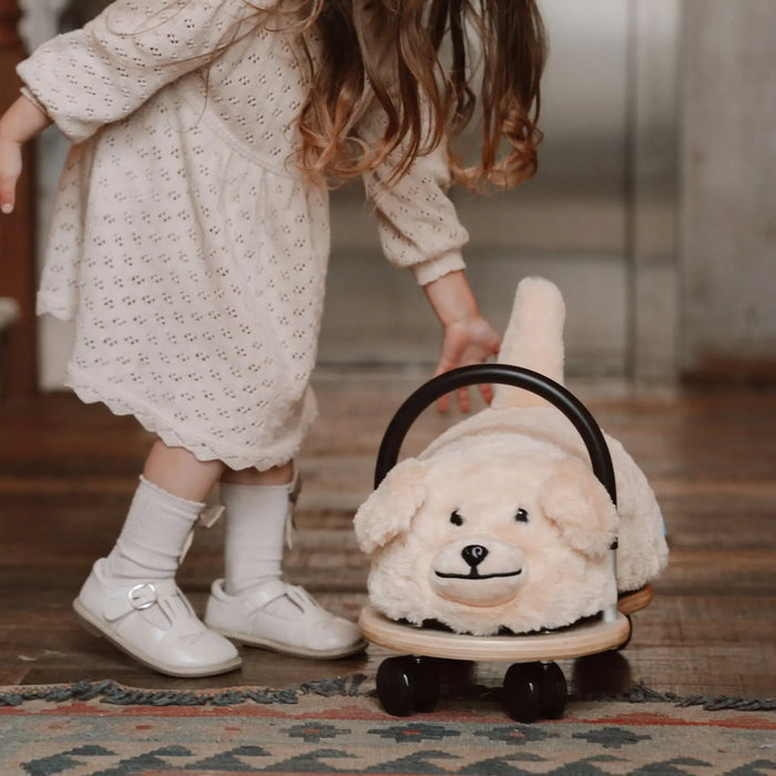 Dog Ride-On Toy | Plush Toddler Ride-On with Multi-Directional Castors WHEELYBUG - Little and Giant Explorers Wheelybug