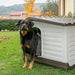 Doghouse Villa 90 in Grey (88 x 72 x 65cm) - Little and Giant Explorers Ferplast